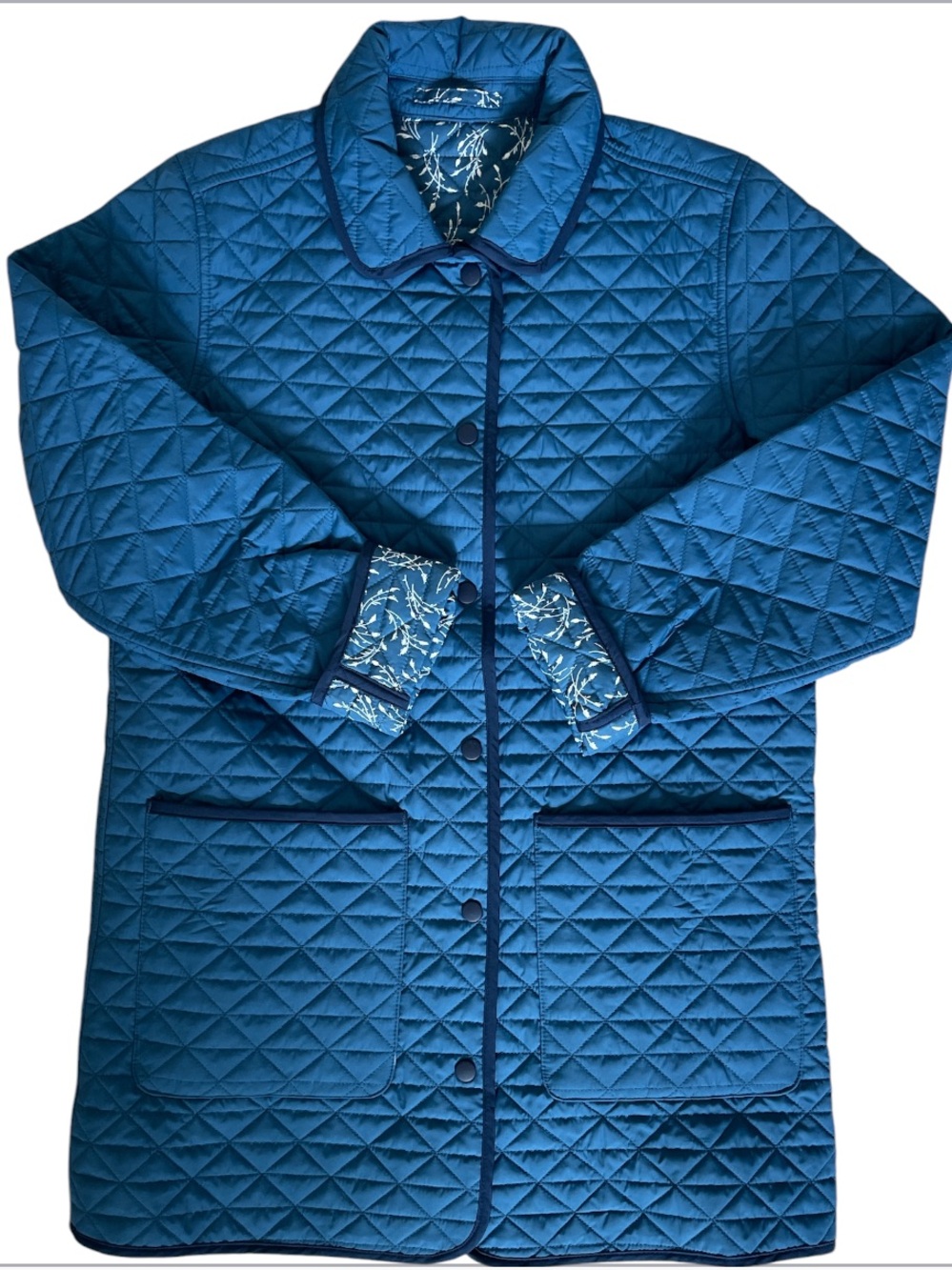 Lands End Barn Jacket Women Quilted Reversible Coat Pimaloft Lightweight Size S